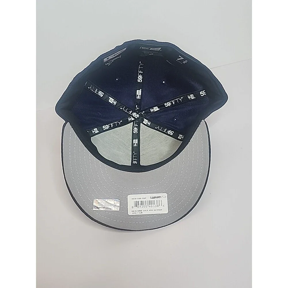 New York Yankees New Era 59Fifty Hat Cap USA Flag Blue Size 7 5/8